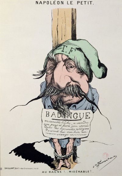 「ナポレオンザリトル」、ルイナポレオンボナパルトの似顔絵（1808-73）1870 作： Charles Frondat